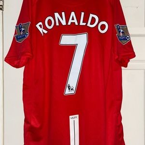 Nike 2008/2009 Manchester United Premier Medium League Ronaldo 7 Retro Jersey